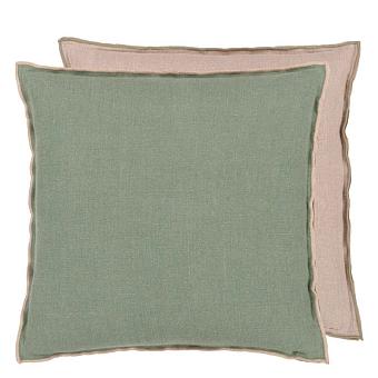 Подушка CCDG1406, Brera Lino, Thyme & Pebble, Designers Guild 43 x 43см 